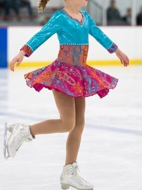 Embroidered  Cusotm Figure Skating Dress
